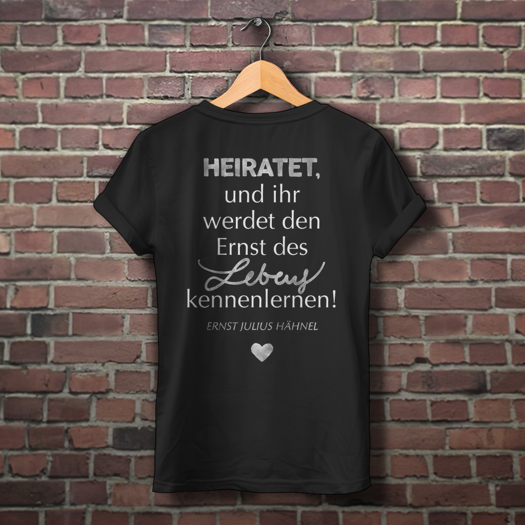 Sie tut es wirklich! / »Heiratet, und ihr werdet…« – JGA Premium Bio T-Shirt für Team Braut