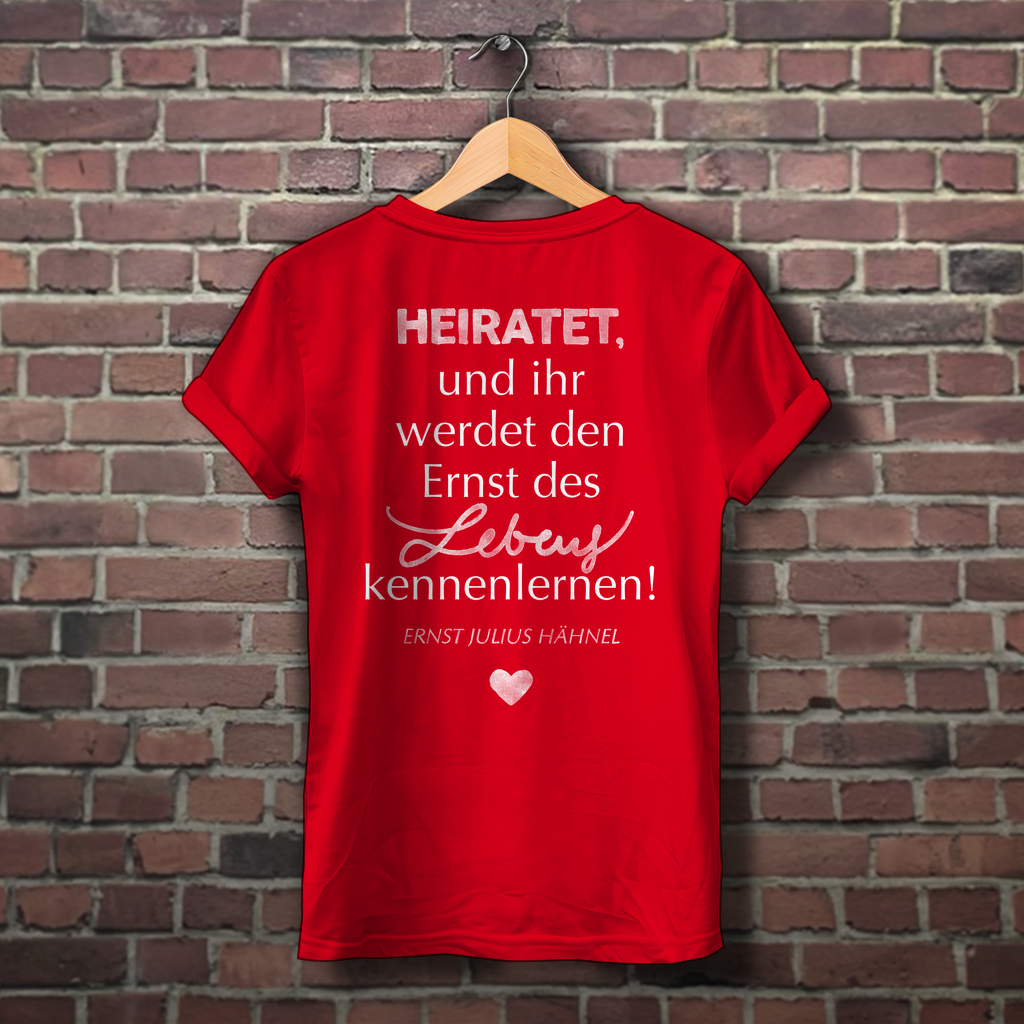 Sie tut es wirklich! / »Heiratet, und ihr werdet…« – JGA Premium Bio T-Shirt für Team Braut