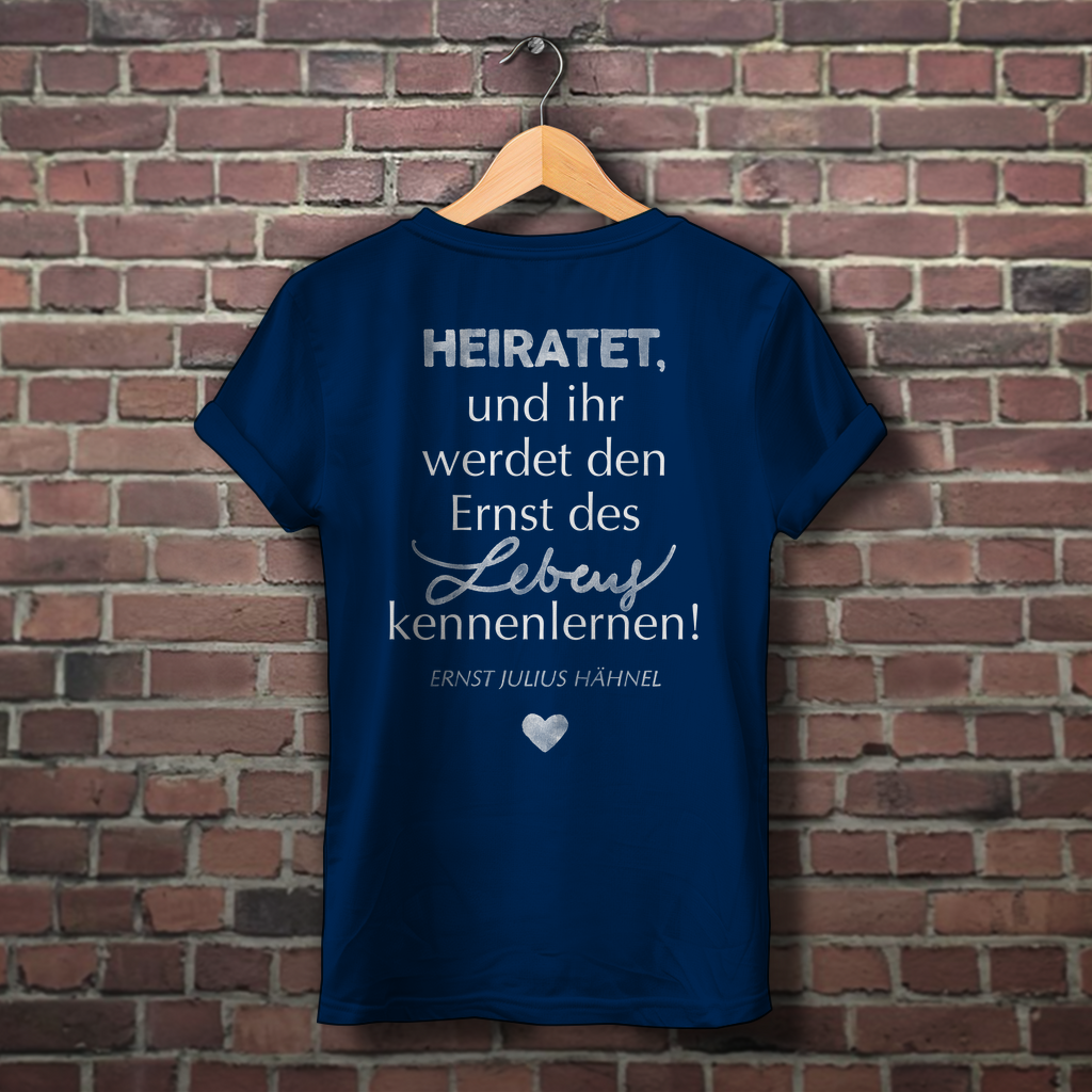 Sie tut es wirklich! / »Heiratet, und ihr werdet…« – JGA Premium Bio T-Shirt für Team Braut