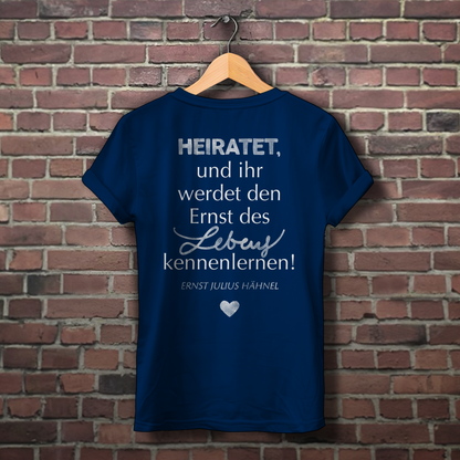 Sie tut es wirklich! / »Heiratet, und ihr werdet…« – JGA Premium Bio T-Shirt für Team Braut