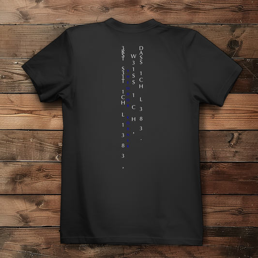 »Erst seit ich liebe...« – Premium Bio T-Shirt für Frauen mit Code-Regen Körner