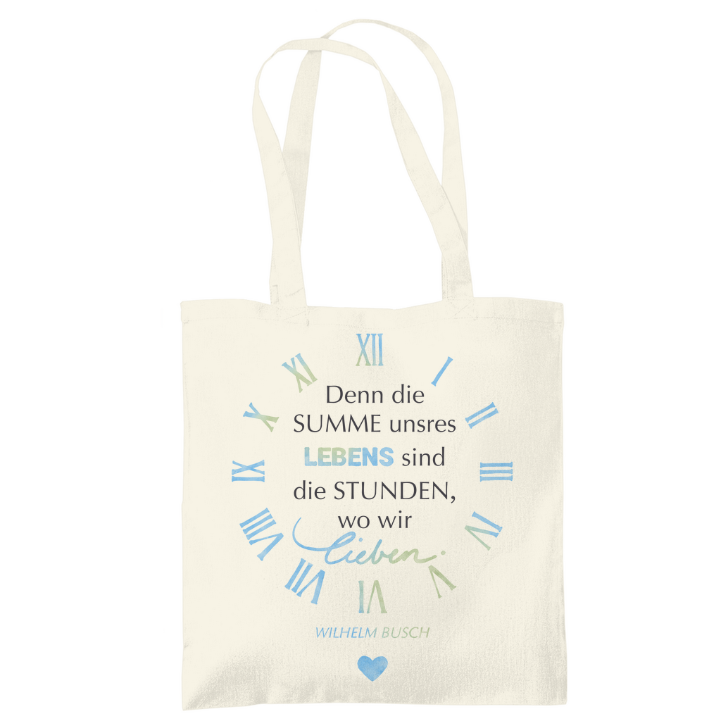 »...die Stunden wo wir lieben.« – Tragetasche