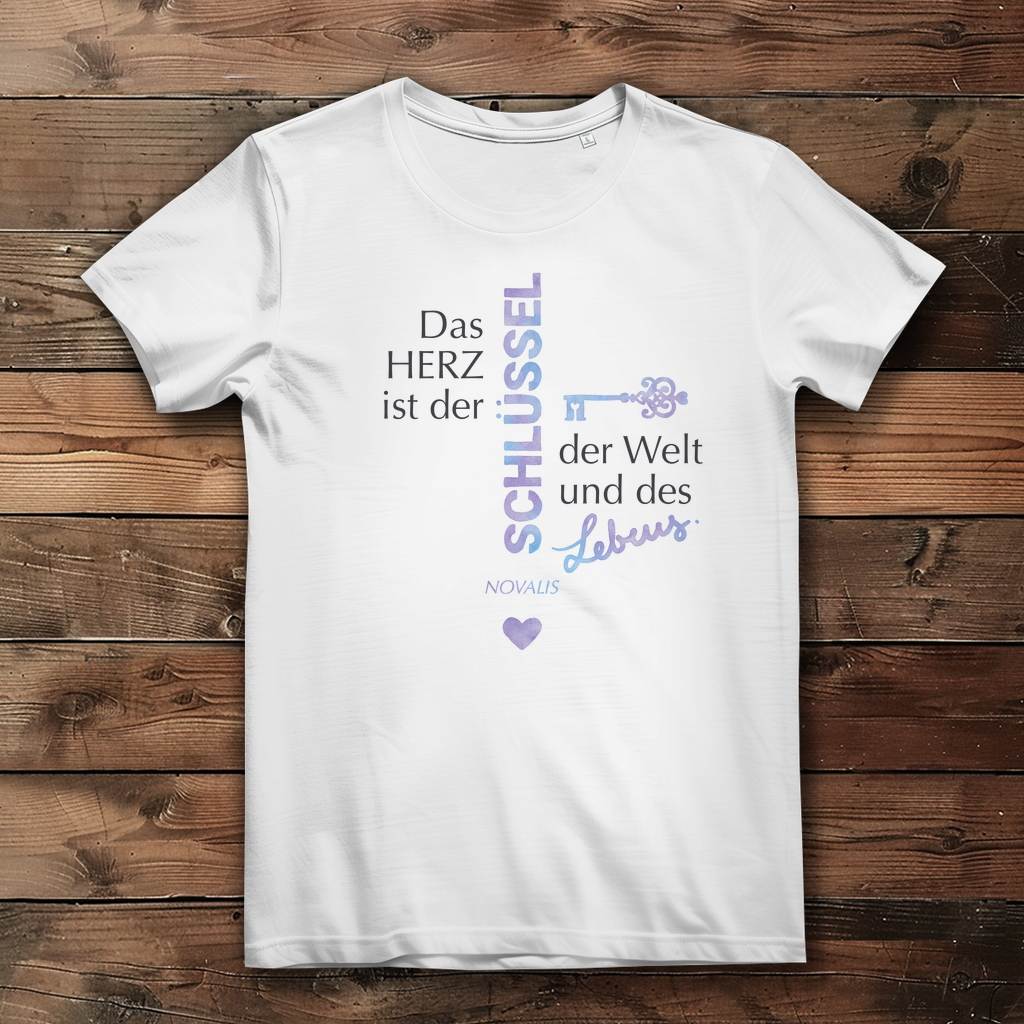 »Das Herz ist der Schlüssel...« – Premium Bio T-Shirt für Frauen