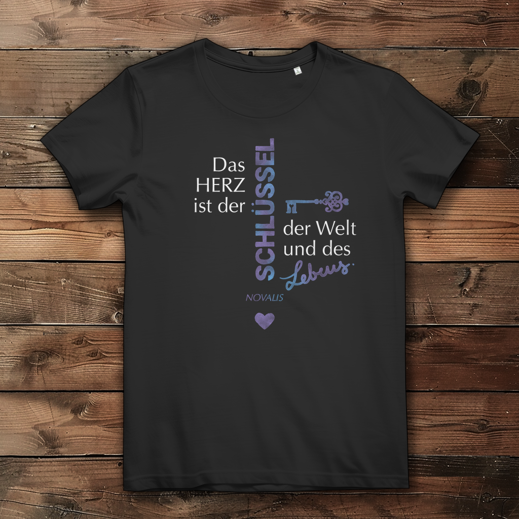 »Das Herz ist der Schlüssel...« – Premium Bio T-Shirt für Frauen