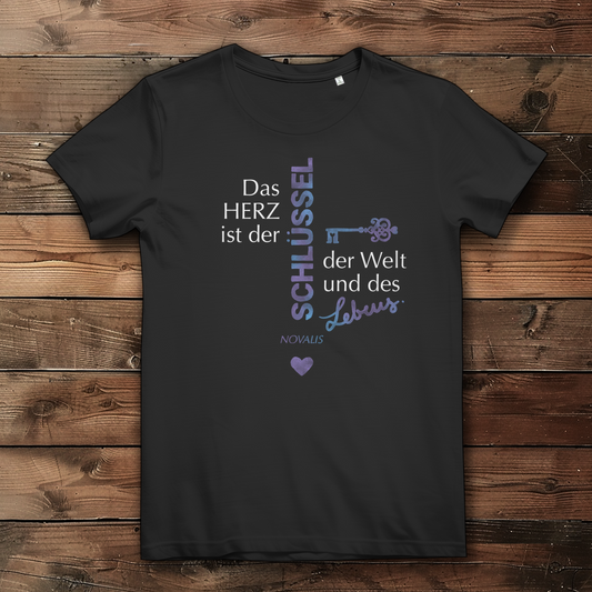 »Das Herz ist der Schlüssel...« – Premium Bio T-Shirt für Frauen