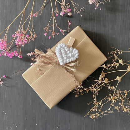 Makramee Herz-Klammer