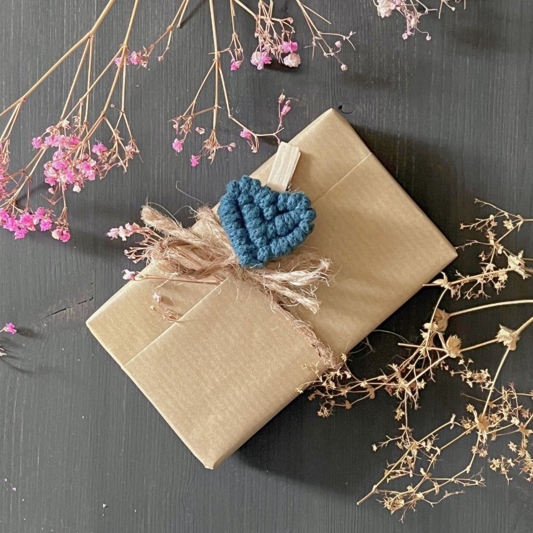 Makramee Herz-Klammer