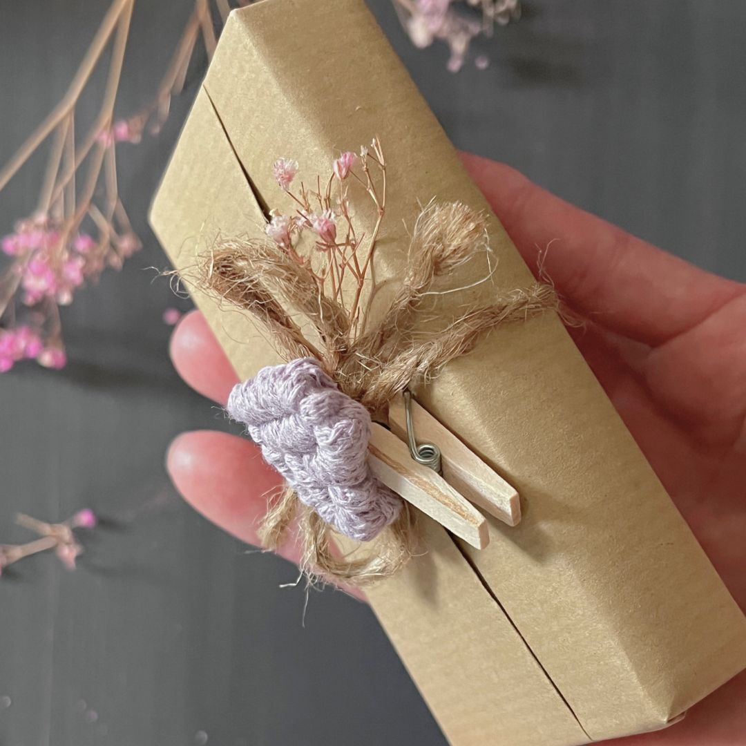 Makramee Herz-Klammer