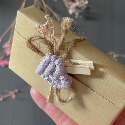 Makramee Herz-Klammer