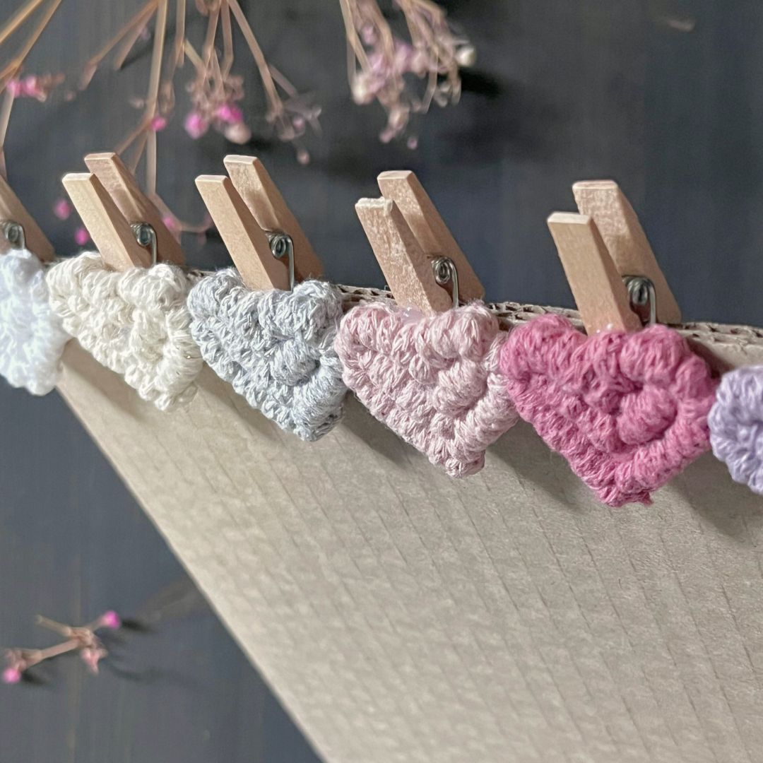 Makramee Herz-Klammer