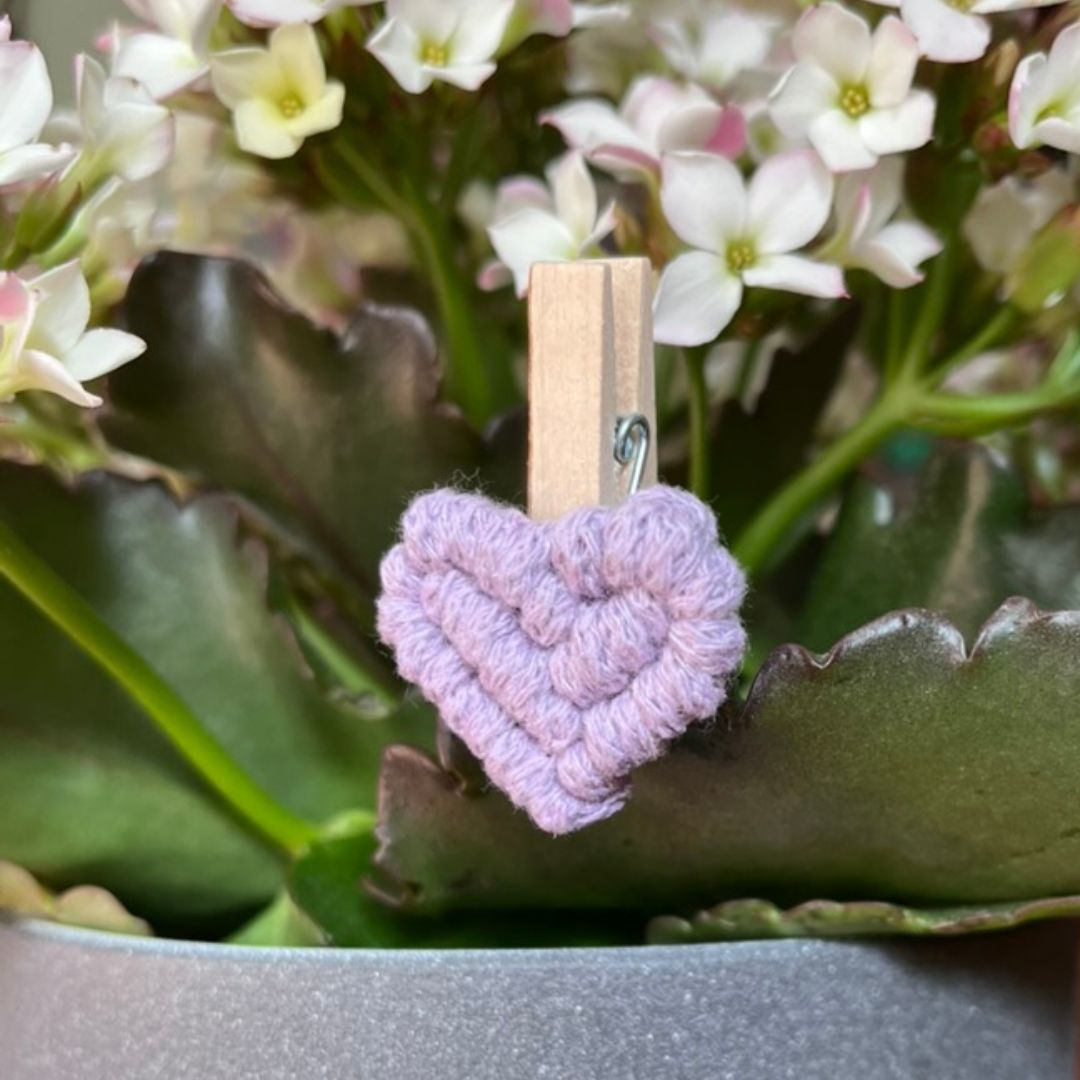 Makramee Herz-Klammer