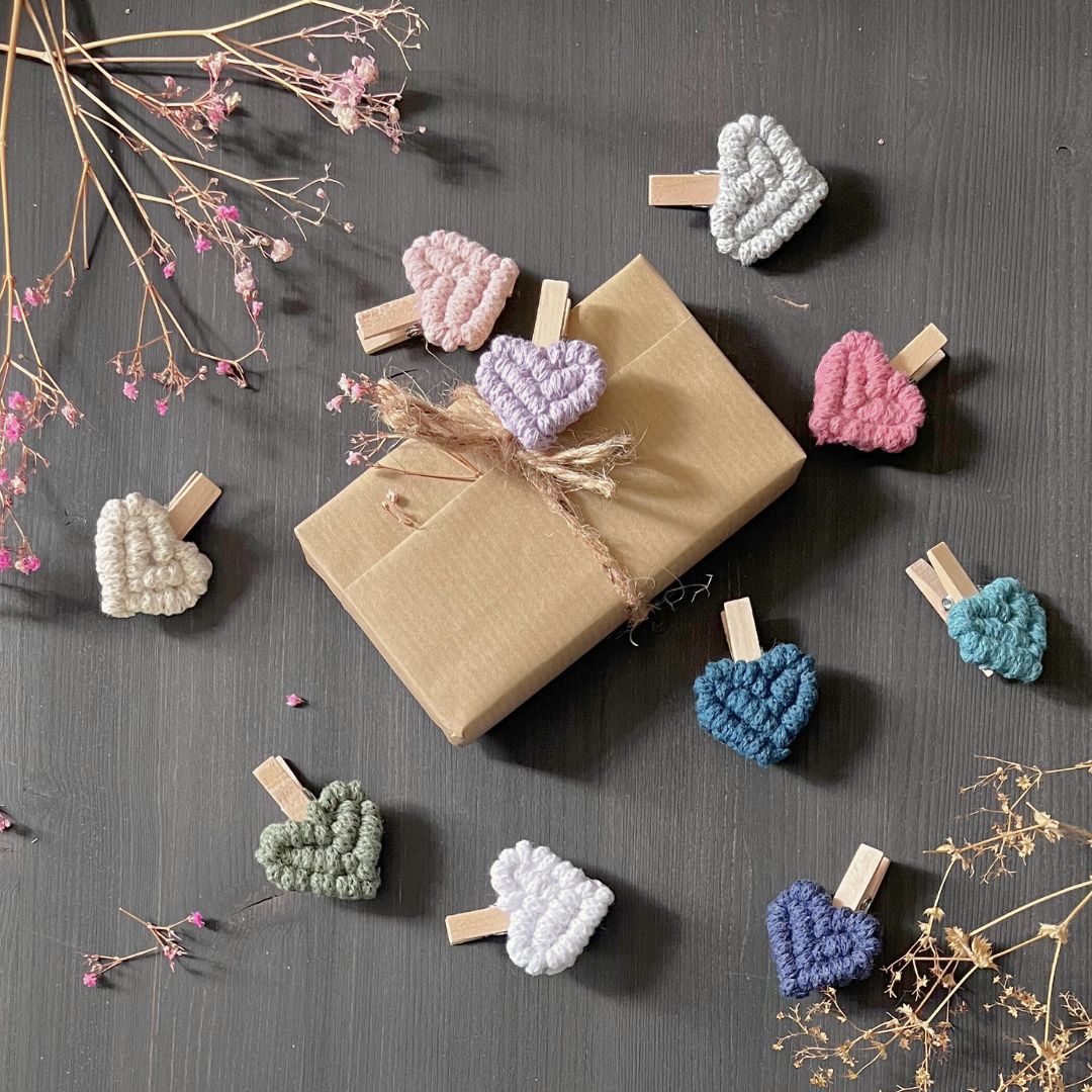 Makramee Herz-Klammer