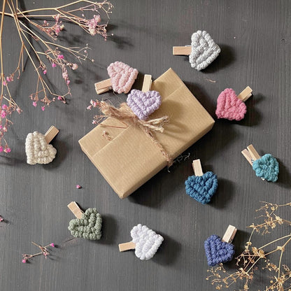 Makramee Herz-Klammer