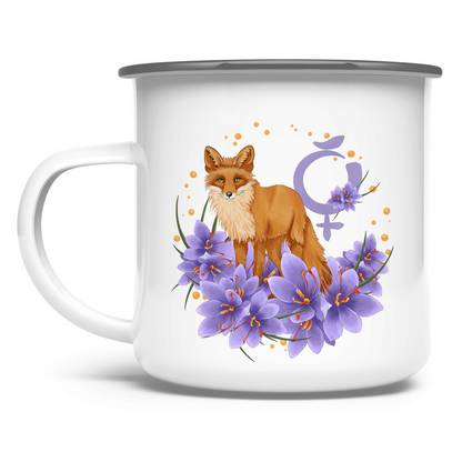 Geburtsherrscher MERKUR – Emaille Tasse