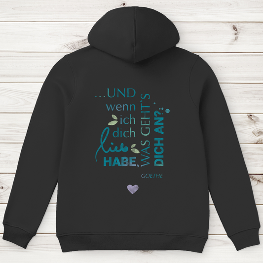 »...was geht´s dich an?« – Premium Bio Hoodie für Männer