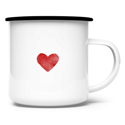 »... Ernst des Lebens...« – Emaille Tasse