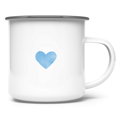 »In den kleinsten Dingen...« – Emaille Tasse