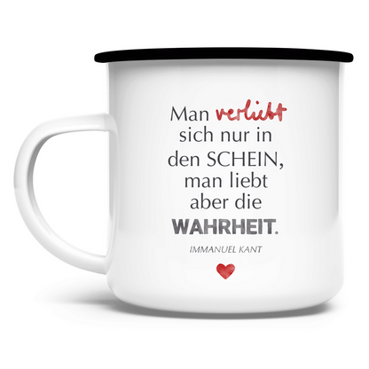 »...man liebt aber die Wahrheit.« – Emaille Tasse